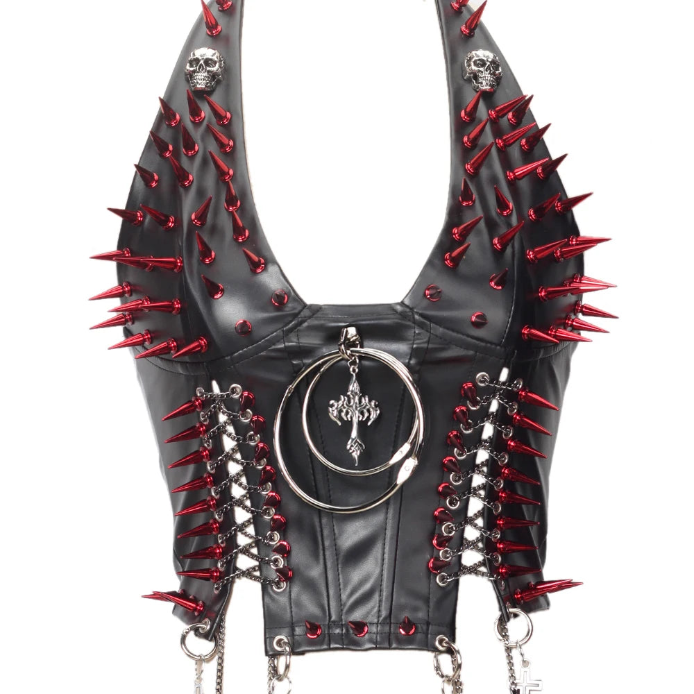 Gothic Boho Top with Spikes