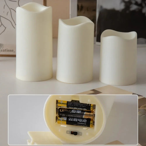 3Pcs/set Remote Control Moving Wick LED Candles Light