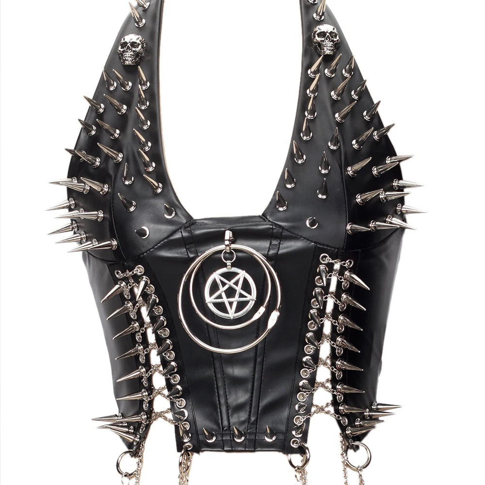 Gothic Boho Top with Spikes