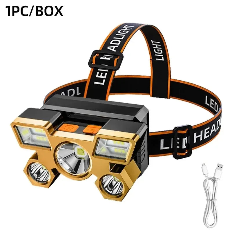 Powerful Rechargeable Head Flashlight