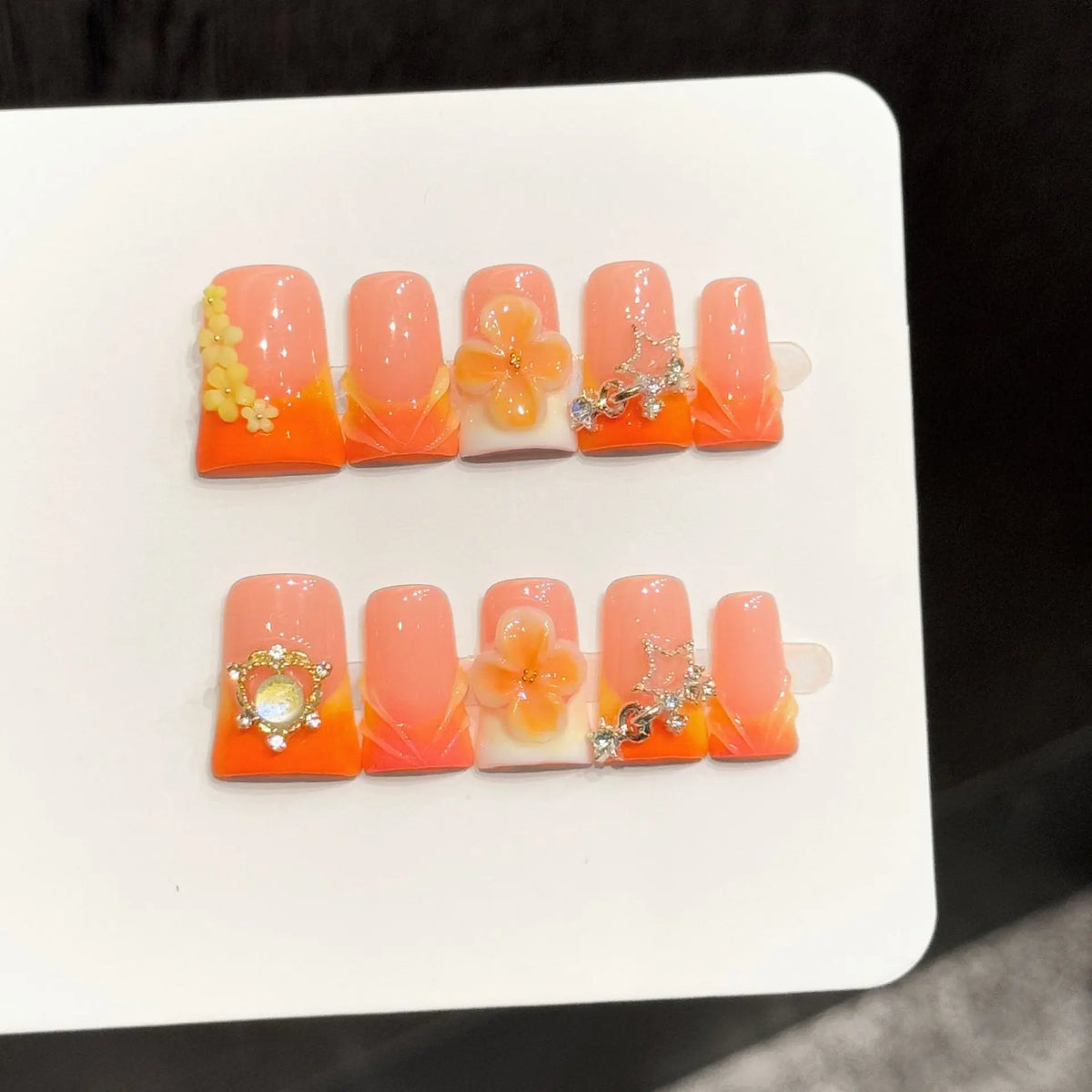 10pcs Ocean Style Duck Bill Press on Nails