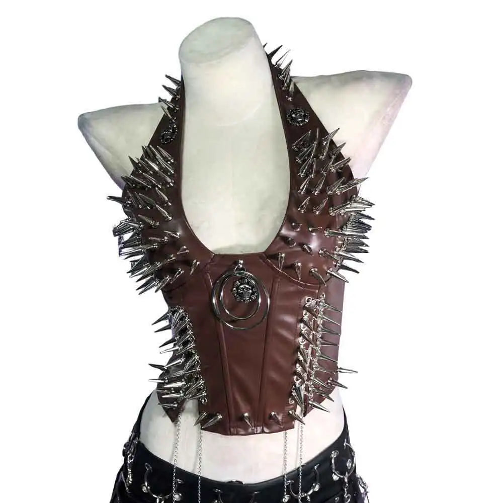 Gothic Boho Top with Spikes