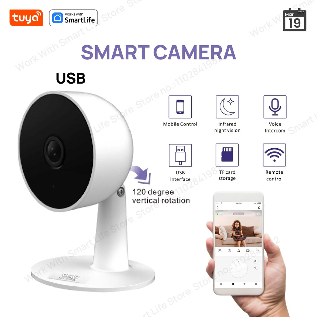 Tuya Smart 3MP HD Indoor Home Security Camera