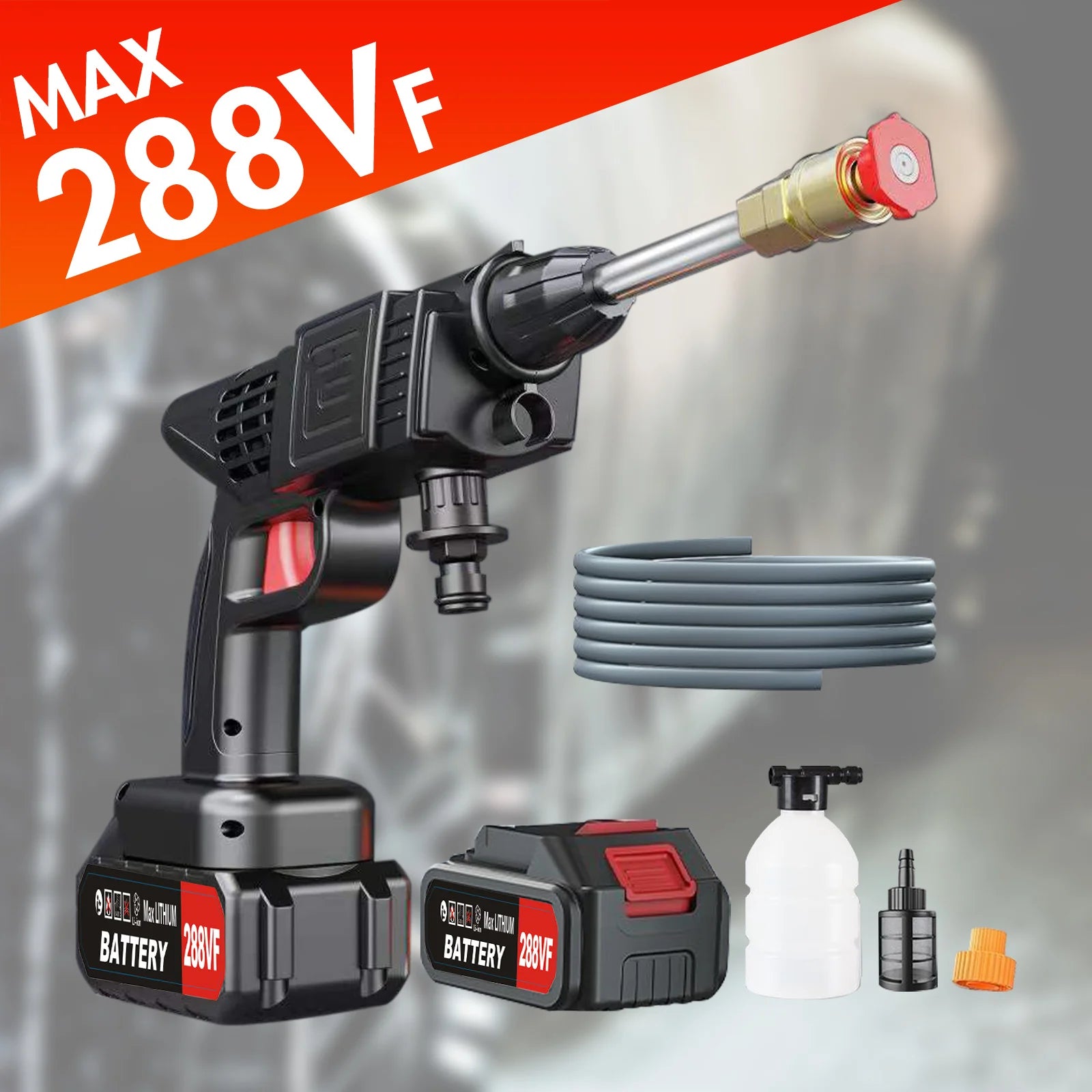 Cordless Electric High Pressure Power Car Washer Gun