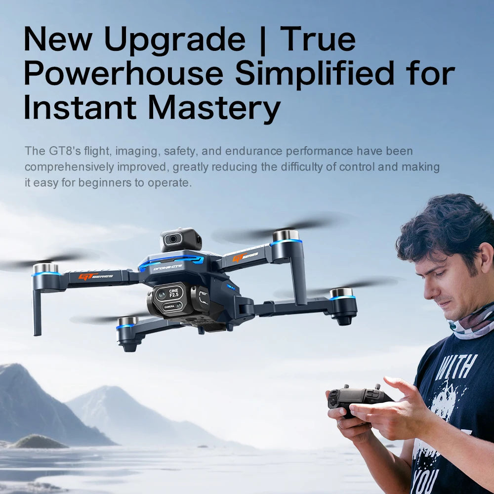 GT8 Drone GPS 8K Professional HD 360° Dual Cameras