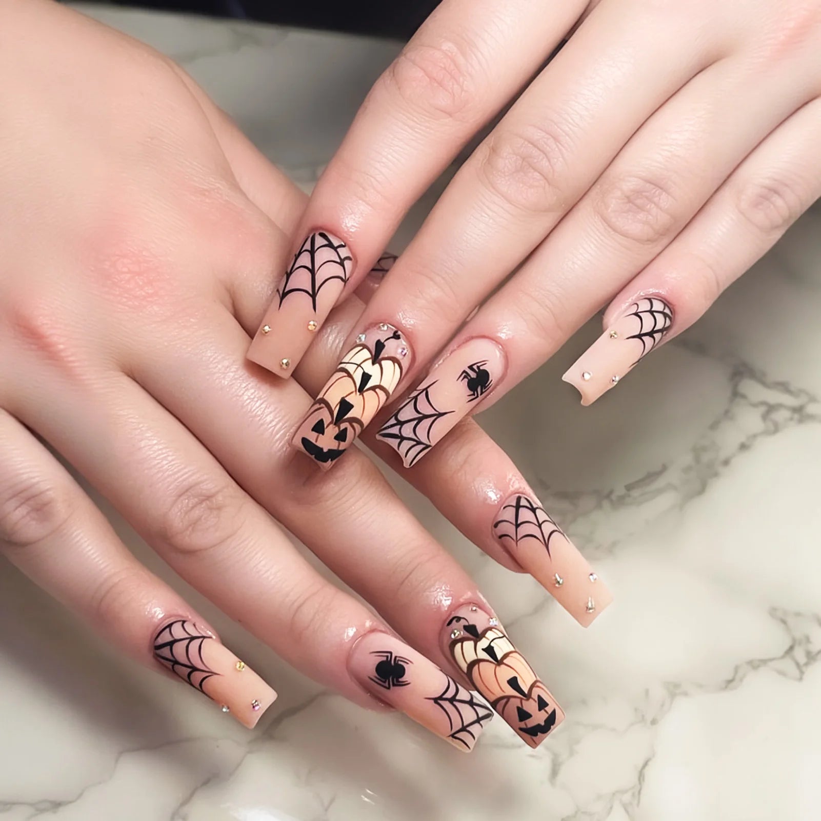 24pcs Glitter Pink Sequins Press on Nails