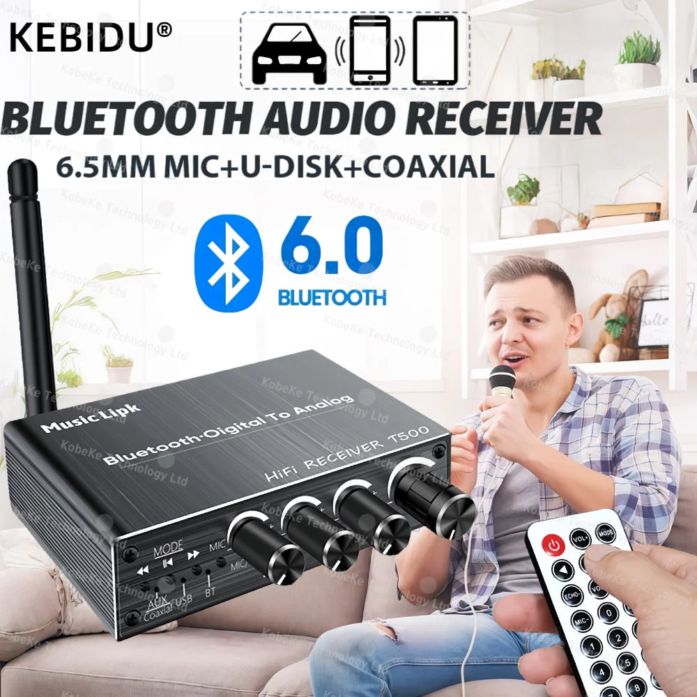 Bluetooth 6.0 Audio Receiver Coaxial DAC Converter