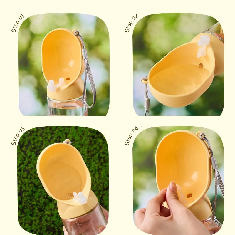 Outdoor Portable 2-in-1 Dog Water Bottle & Food Container