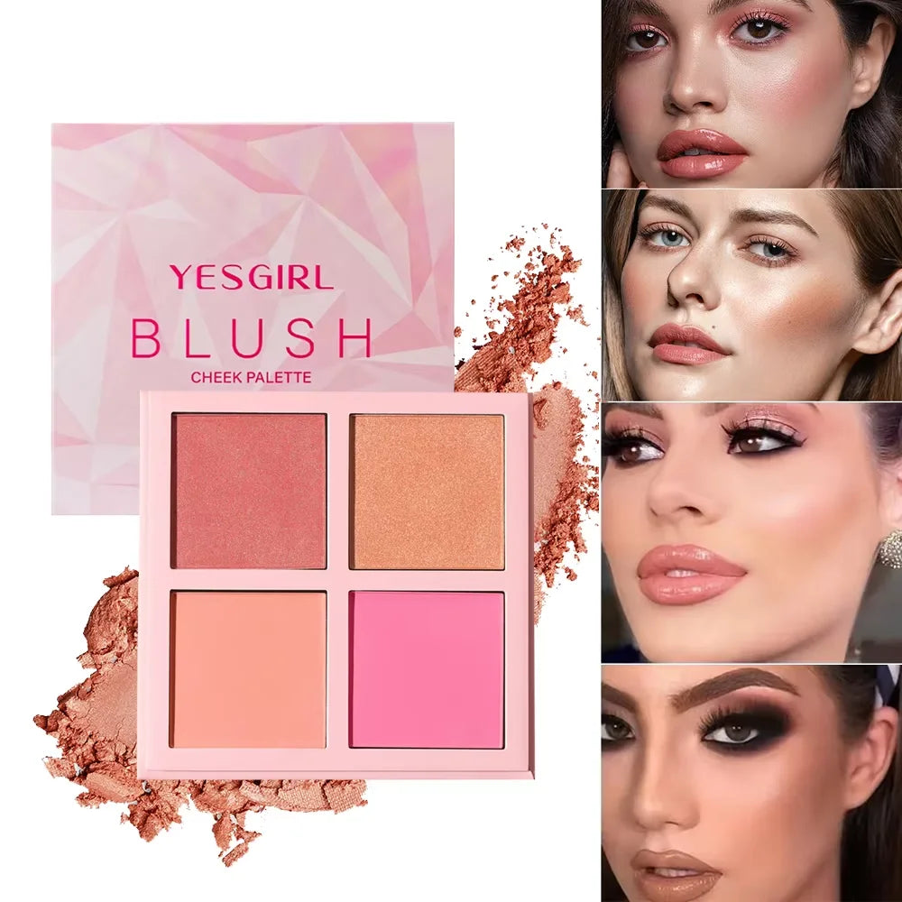 Four Color Matte Powder Blusher