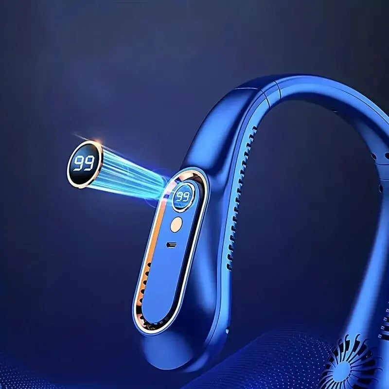 Portable USB Cooler Fan With 5 Speeds And Digital Display