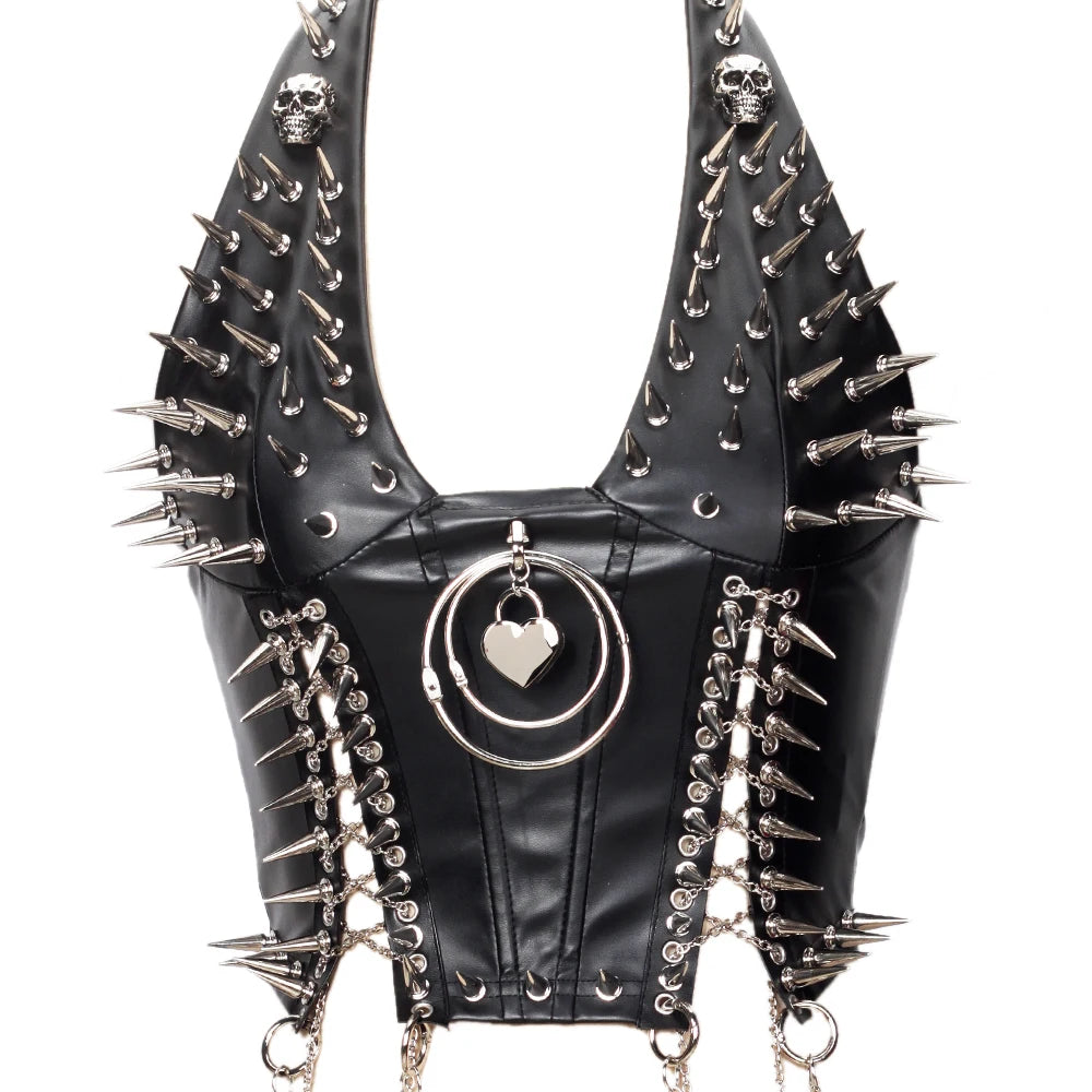 Gothic Boho Top with Spikes