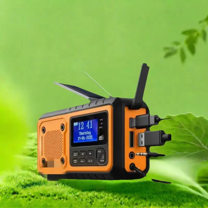 Survival Flashlight Crank Charging Solar Radio