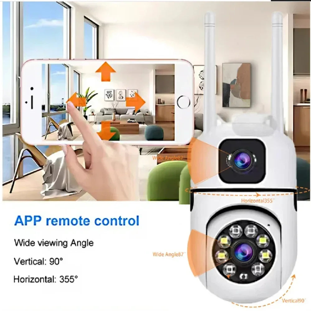 8MP Wifi Camera Dual Lens Security Wireless Outdoor Camera
