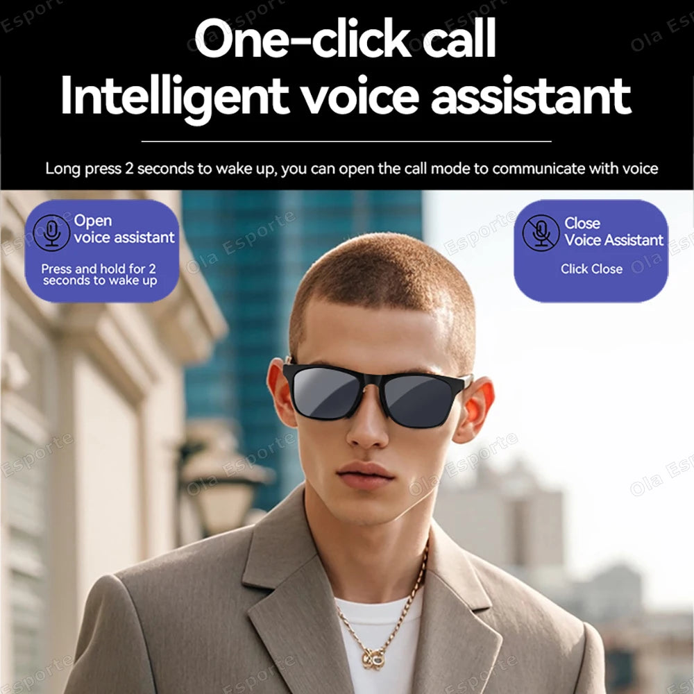 Smart Glasses AI Voice Assistant Intelligent Bluetooth Call Glasses