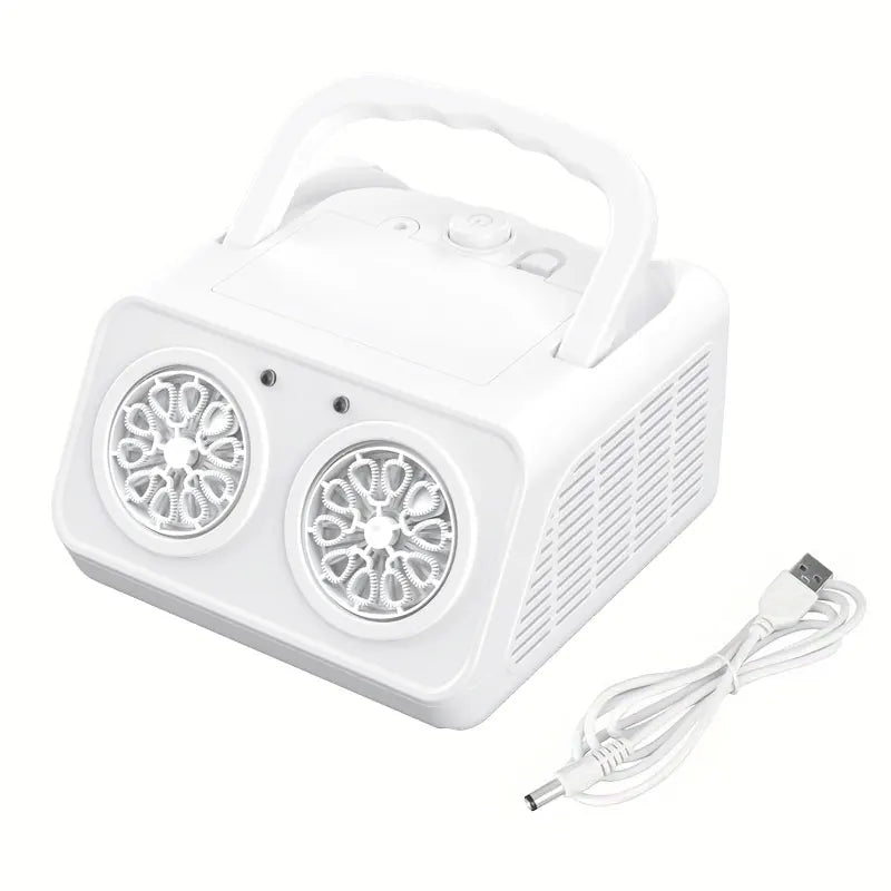 Automatic Bubble Machine Upgrade Bubble Blower with 2 Fans