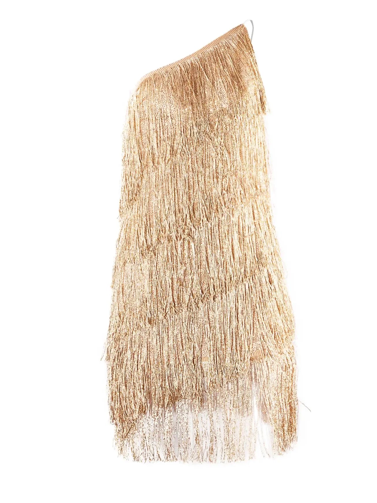 Women's One Shoulder Tassel Dress