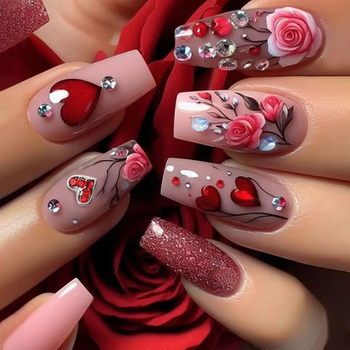 24pc Short Ballet Press on Nails