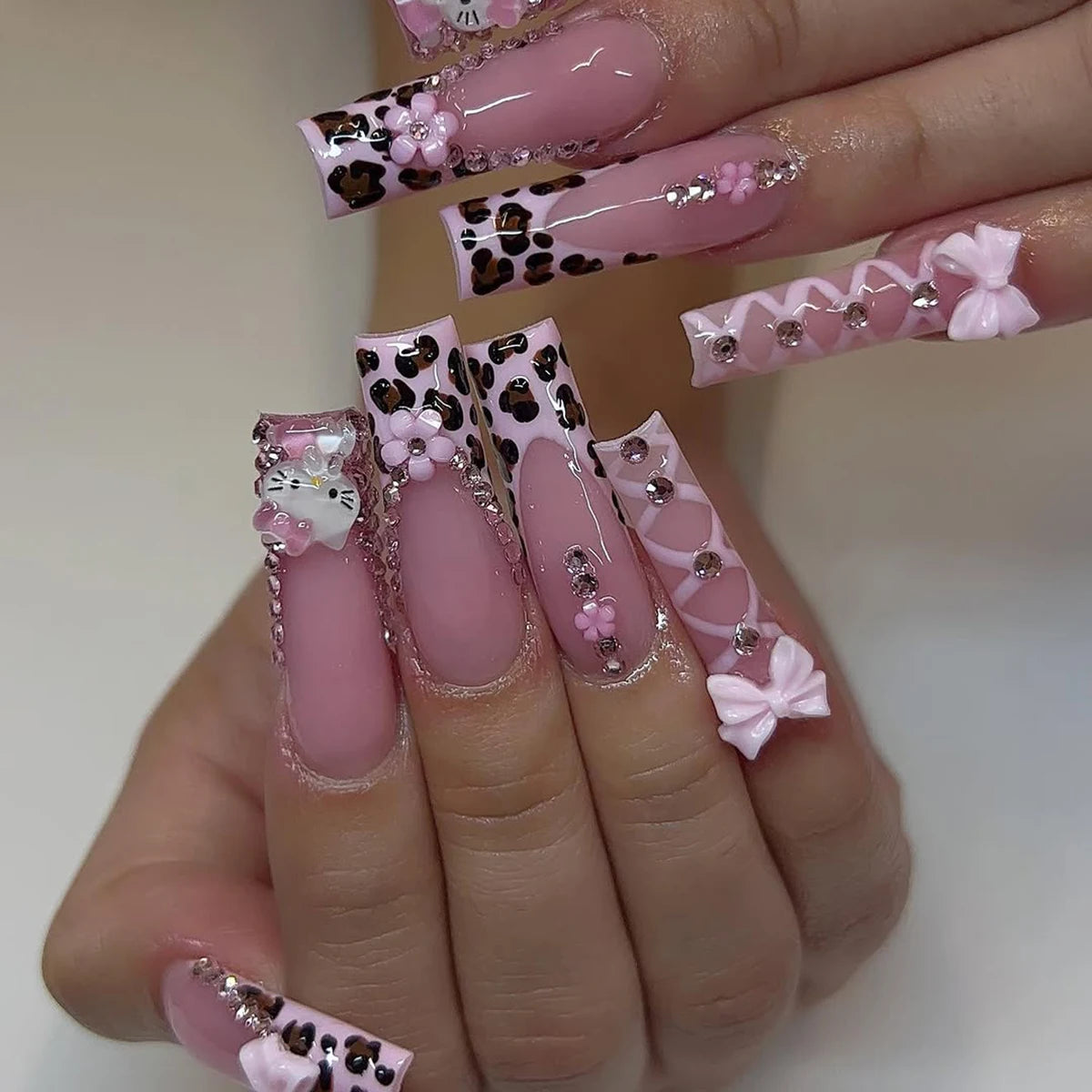 24Pcs Long Ballet Shape Nails