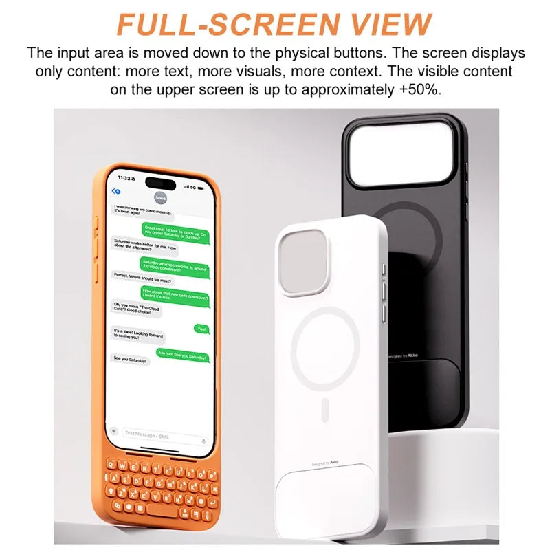 Mobile Phone Case with Keyboard All-in-One Magnetic-Attachment