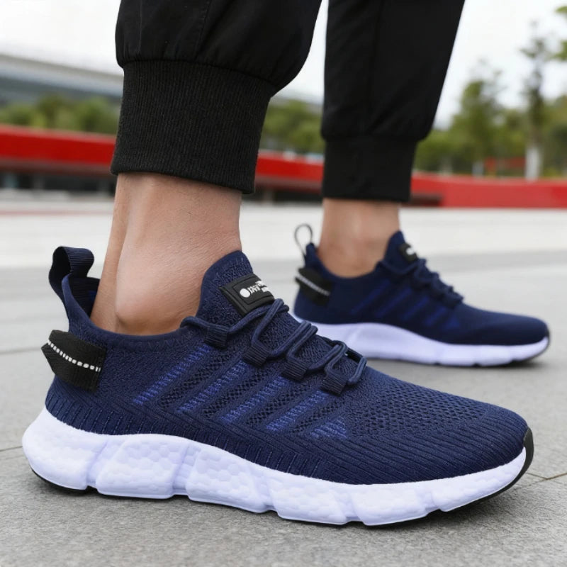 Lightweight Soft Soled Mesh Breathable Lace Up Casual Shoes