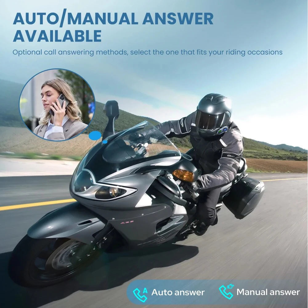 1/2x C10Pro Motorcycle Helmet Intercom Headset Bluetooth