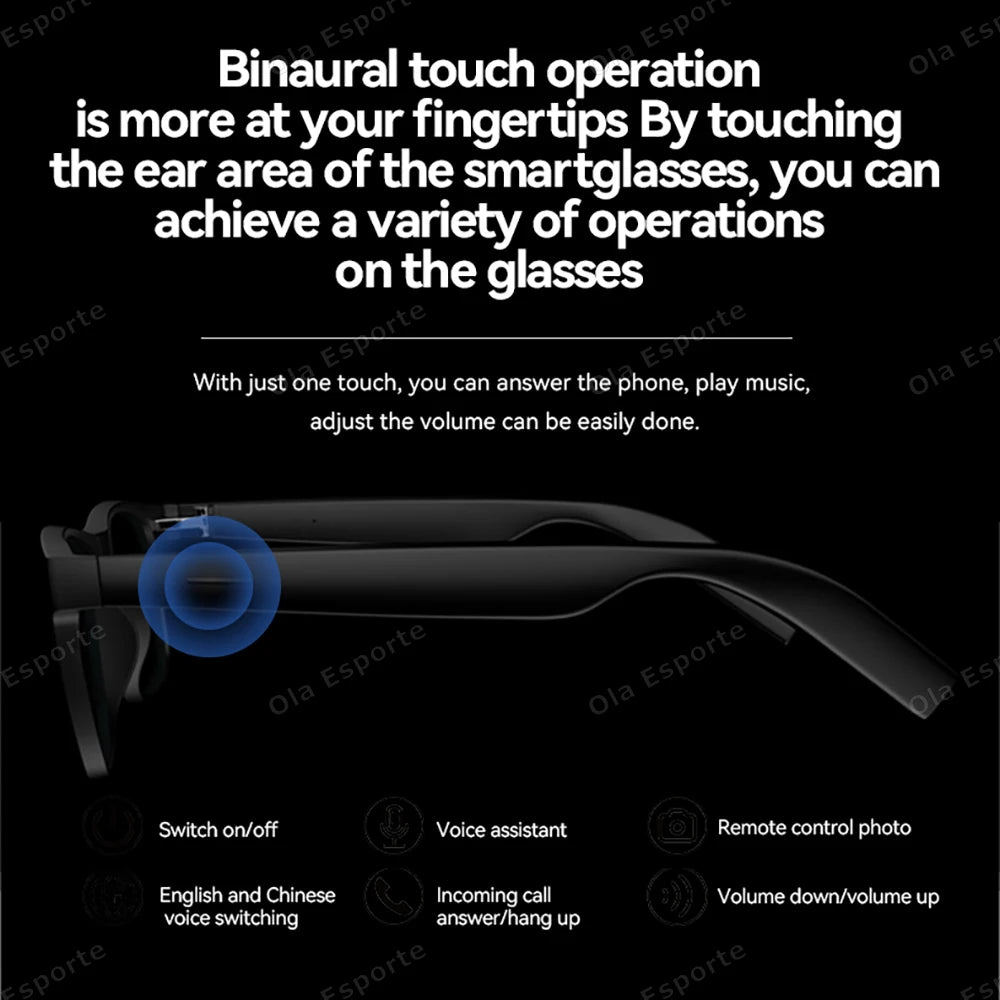 Smart Glasses AI Voice Assistant Intelligent Bluetooth Call Glasses