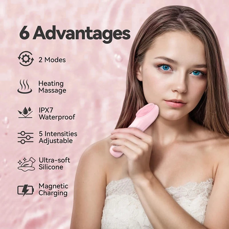 Electric Facial Sonic Silicone Cleansing Brush