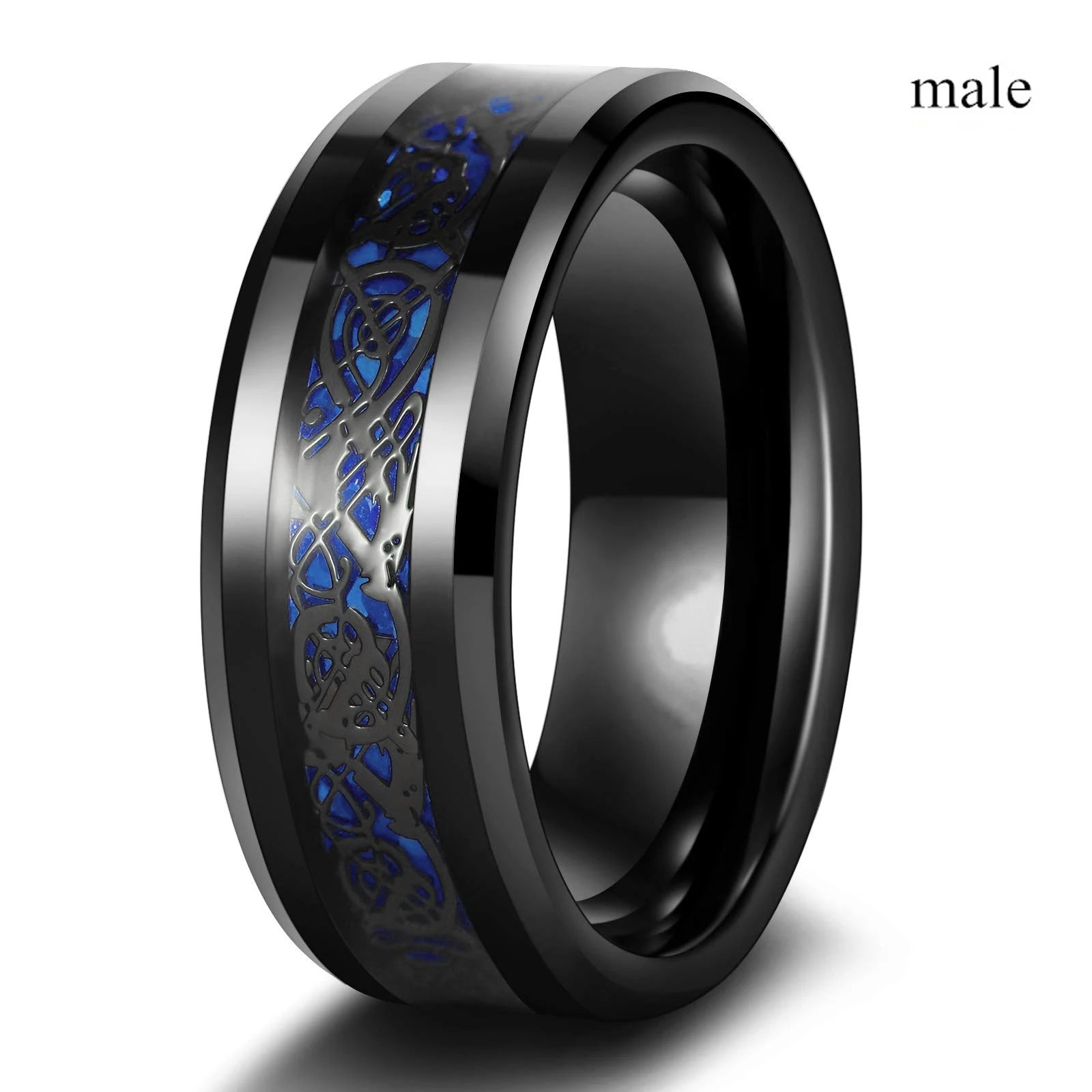 Red Rhinestones Couple Ring Set