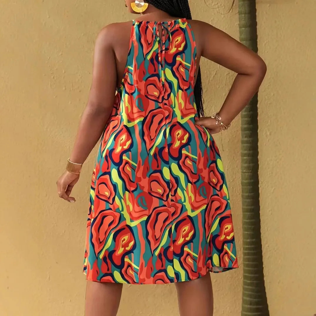 Women's Sleeveless Colorful Dress
