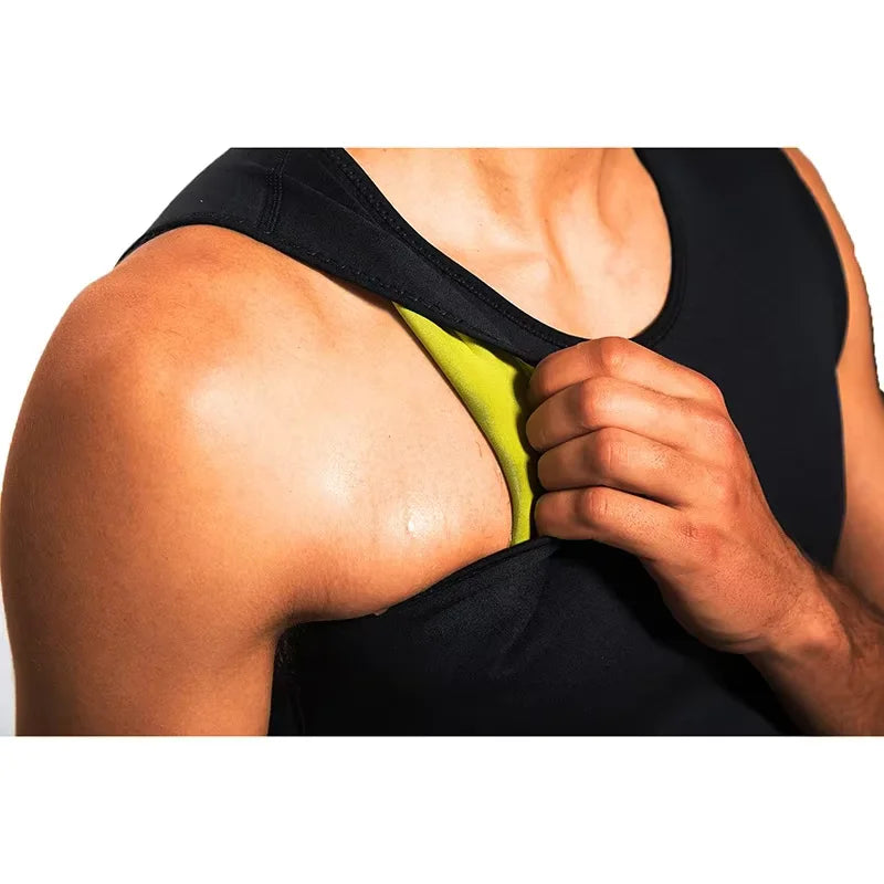 Men Training T-shirts Sauna Effect Sports Vest Exercise