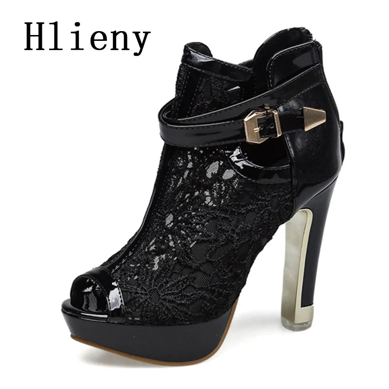 Peep Toe Platform High Heels