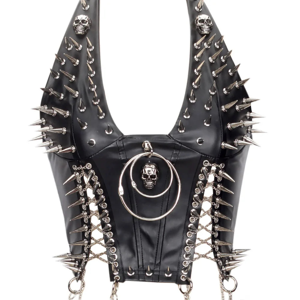 Gothic Boho Top with Spikes