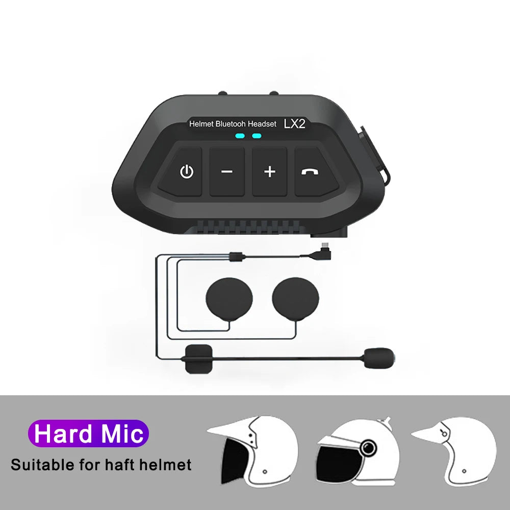 1200mAh Motorcycle Helmet Wireless Headset