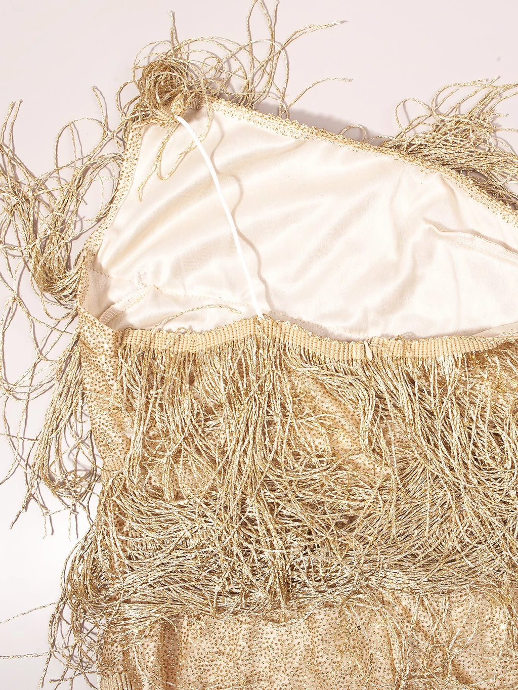 Women's One Shoulder Tassel Dress