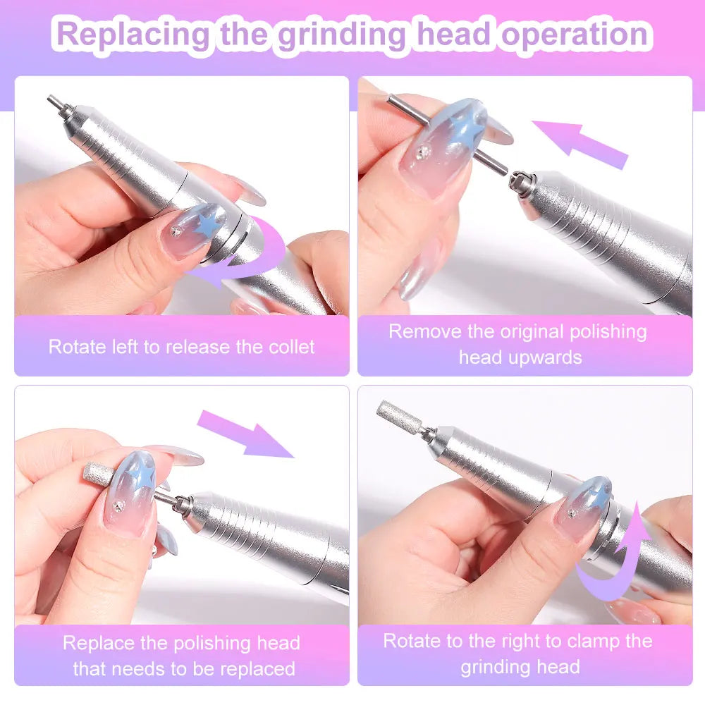 45000RPM Rechargeable Electric Nail Drill Machine