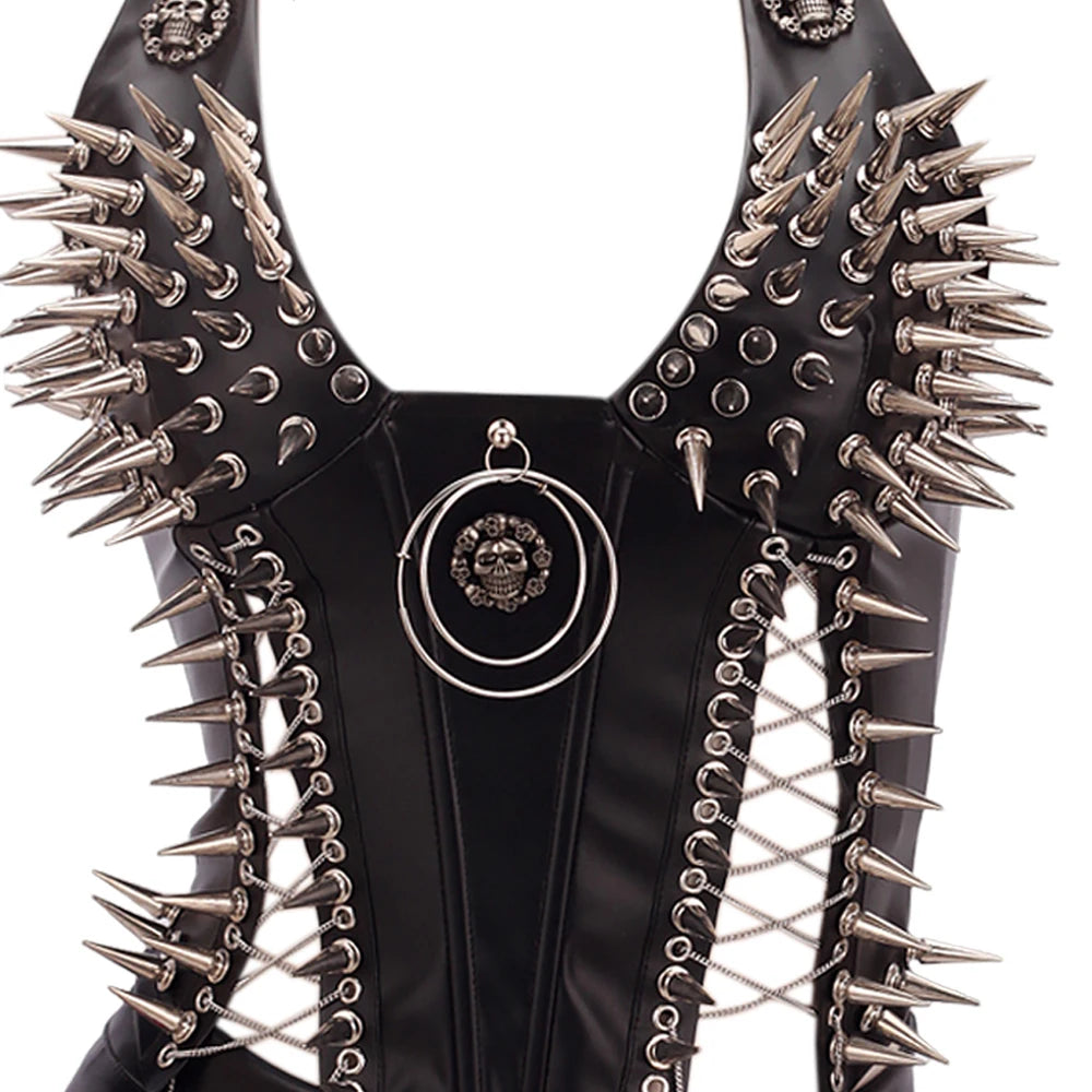Gothic Boho Top with Spikes