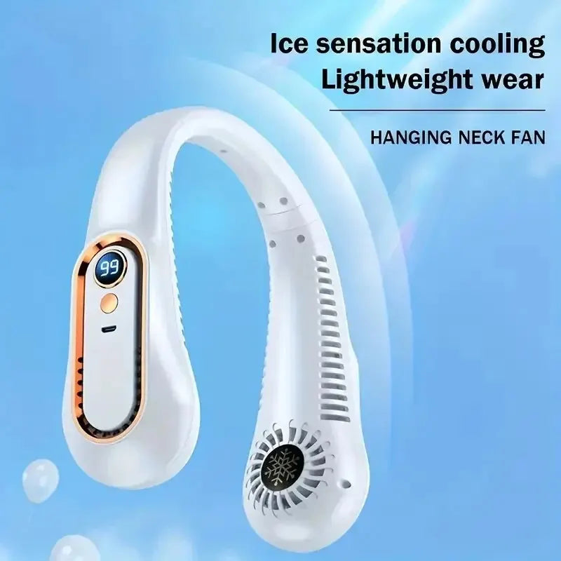 Portable USB Cooler Fan With 5 Speeds And Digital Display