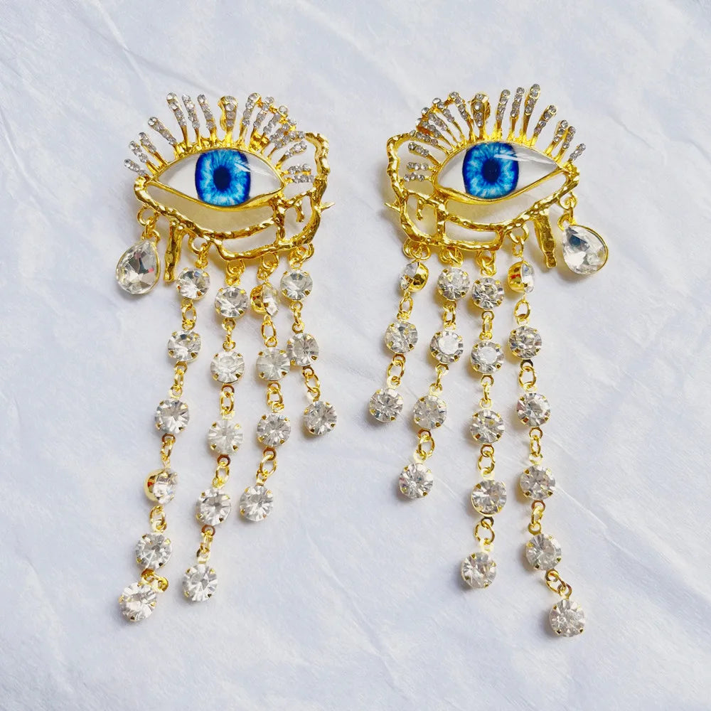 Baroque Style Vintage Big Eye Dangle Earrings