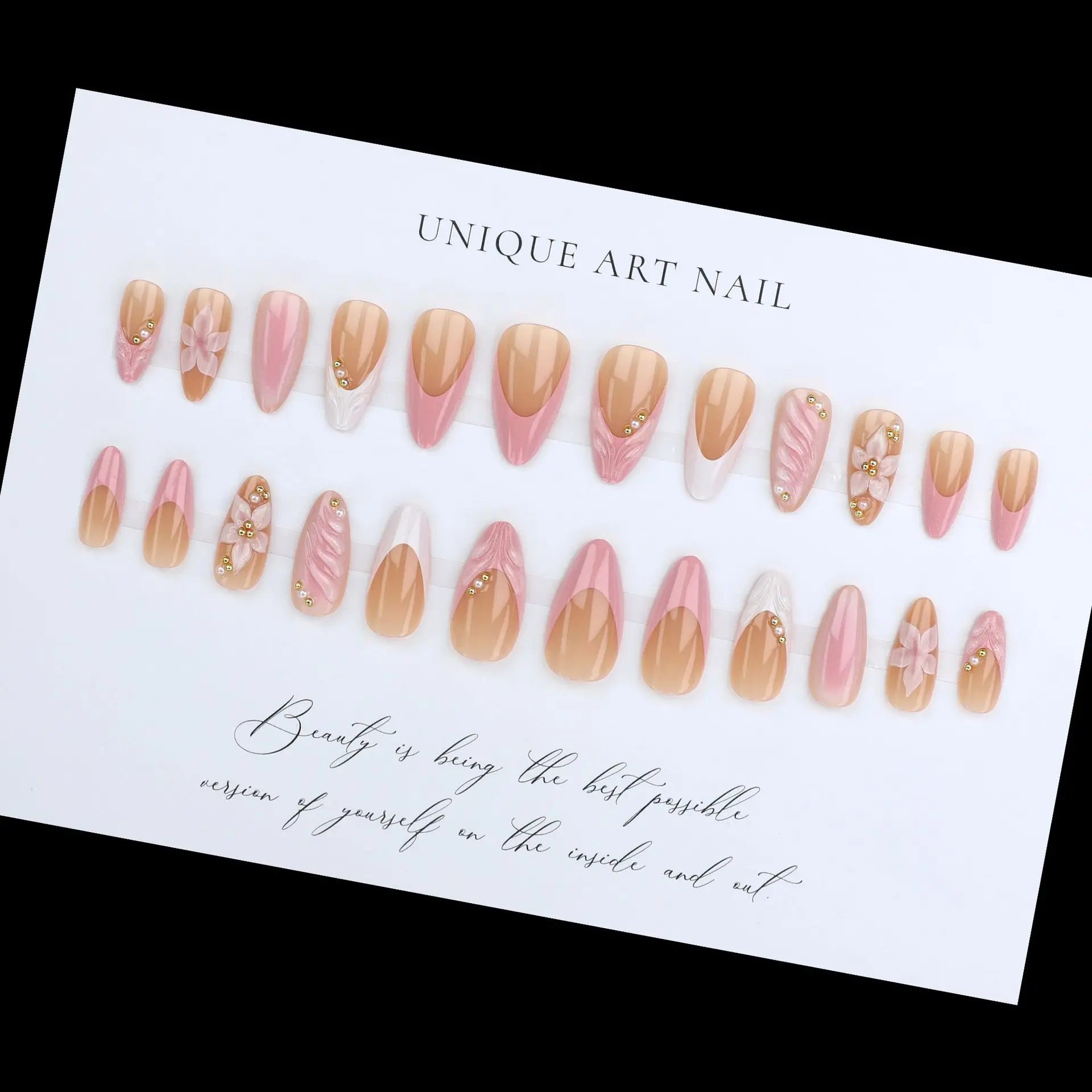 Pink Almond Press On Nails