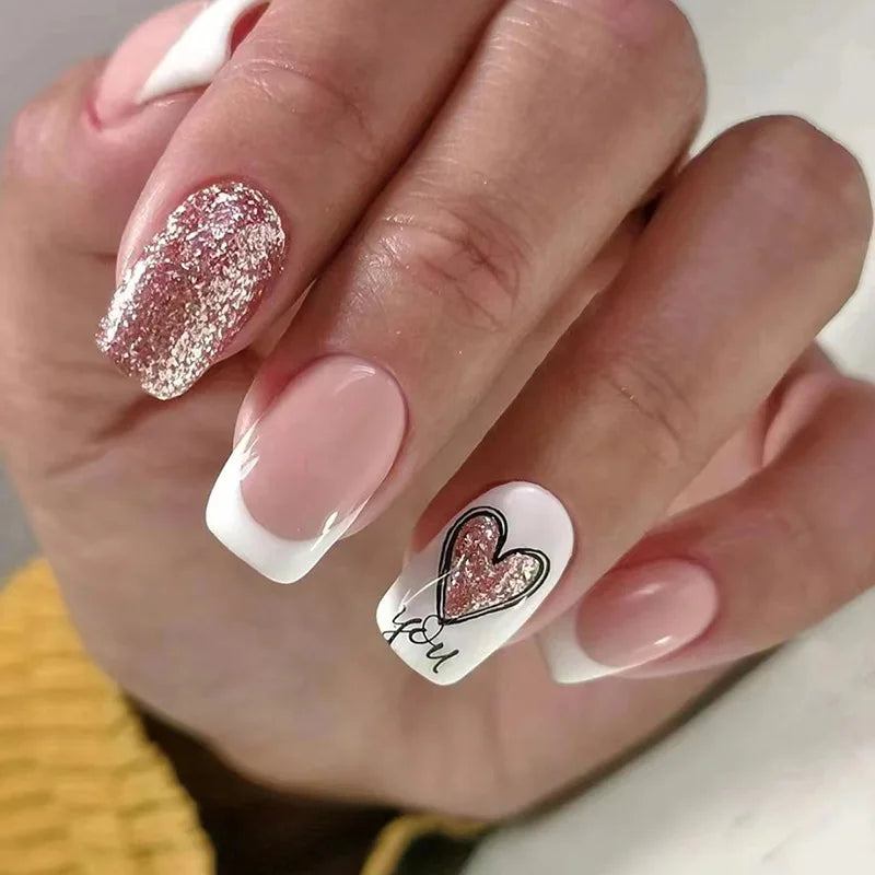 24pc Short Ballet Press on Nails