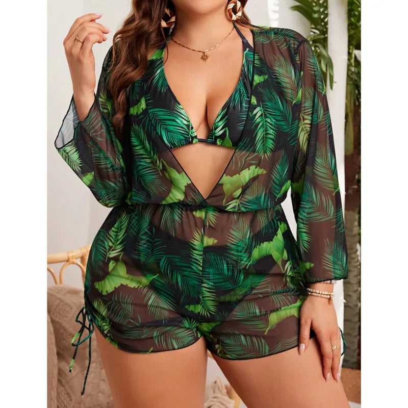 Plus Size High Waist Bikini