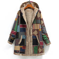 Vintage Fleece Hooded Long Jacket