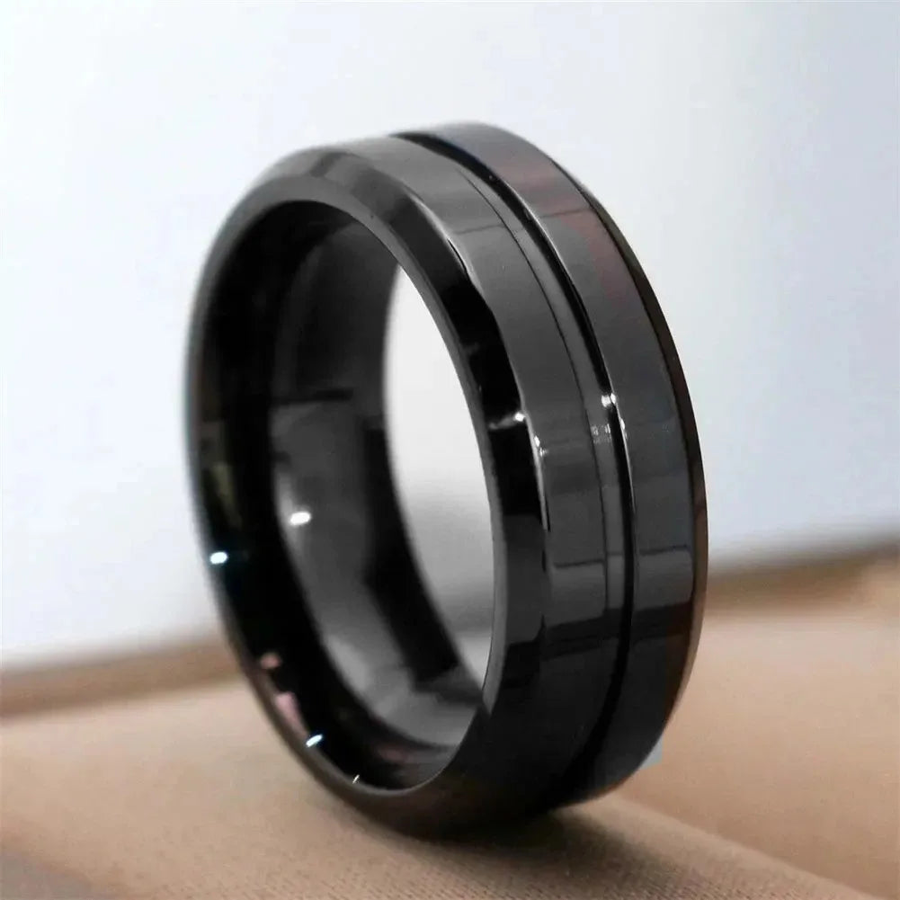 Red Rhinestones Couple Ring Set
