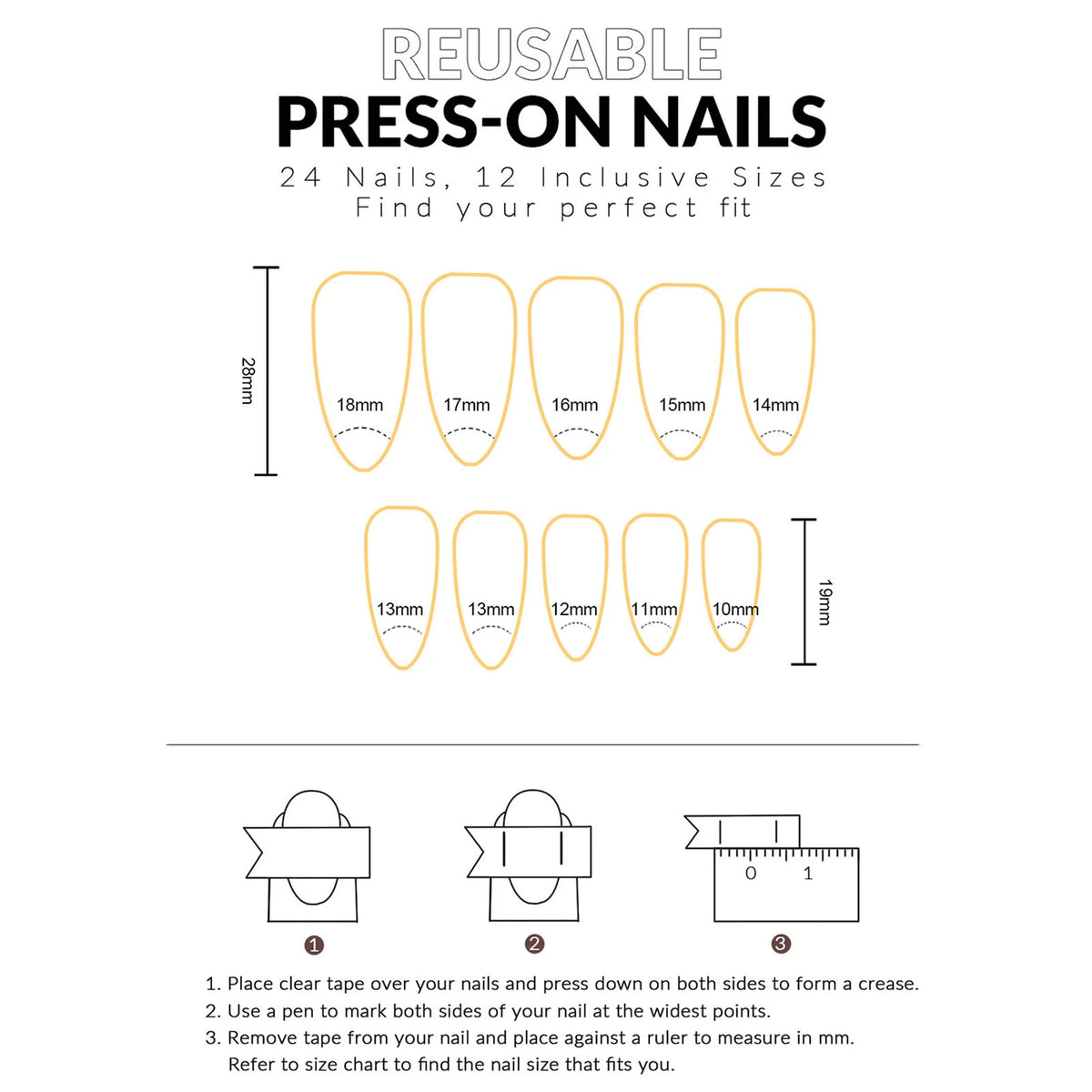 24pcs Vintage Country Style Press On Nails