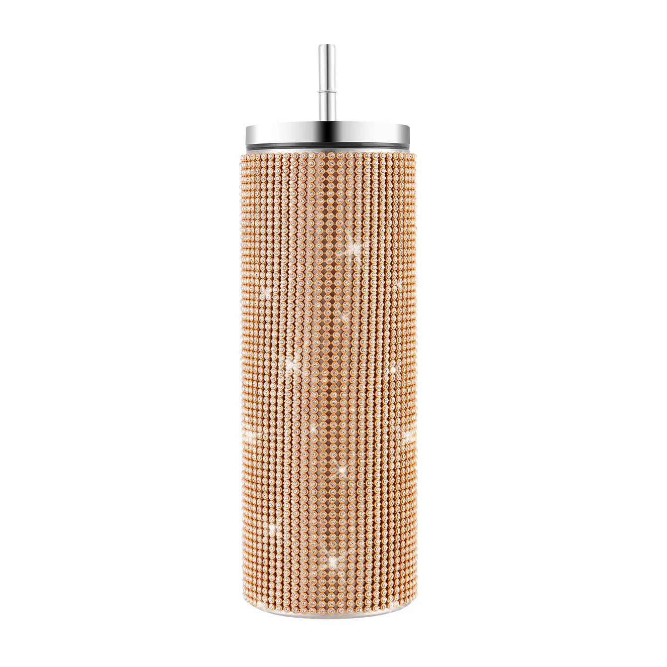 Diamond Stainless Steel Tumbler with Straw