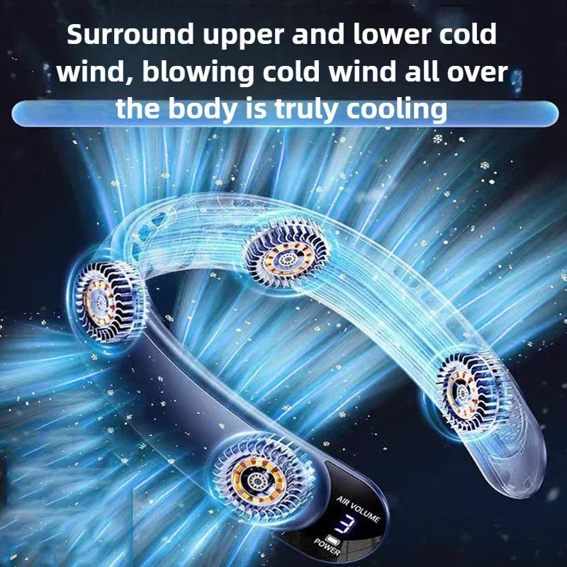4000mAh Leafless Portable Neck Fan