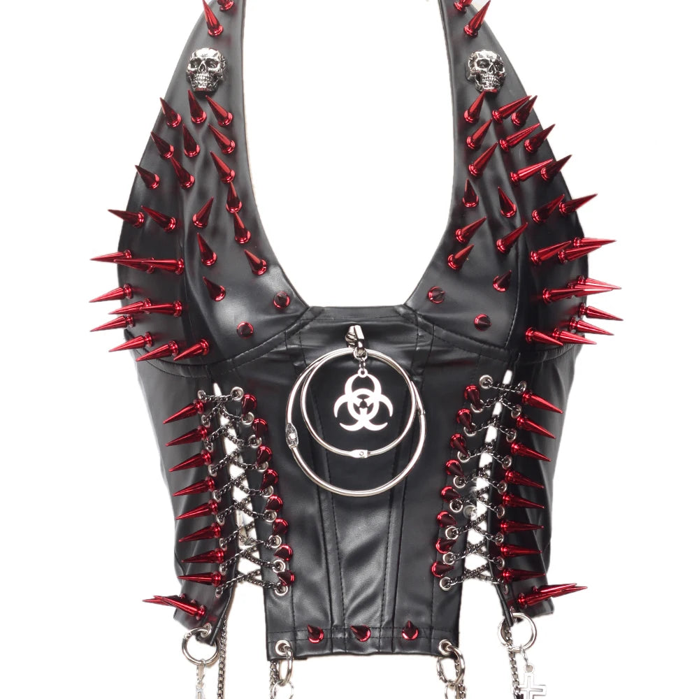 Gothic Boho Top with Spikes