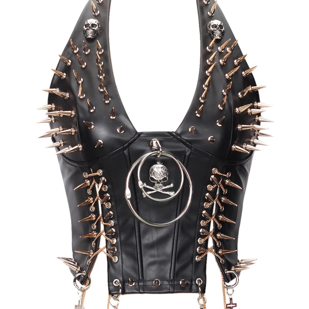 Gothic Boho Top with Spikes