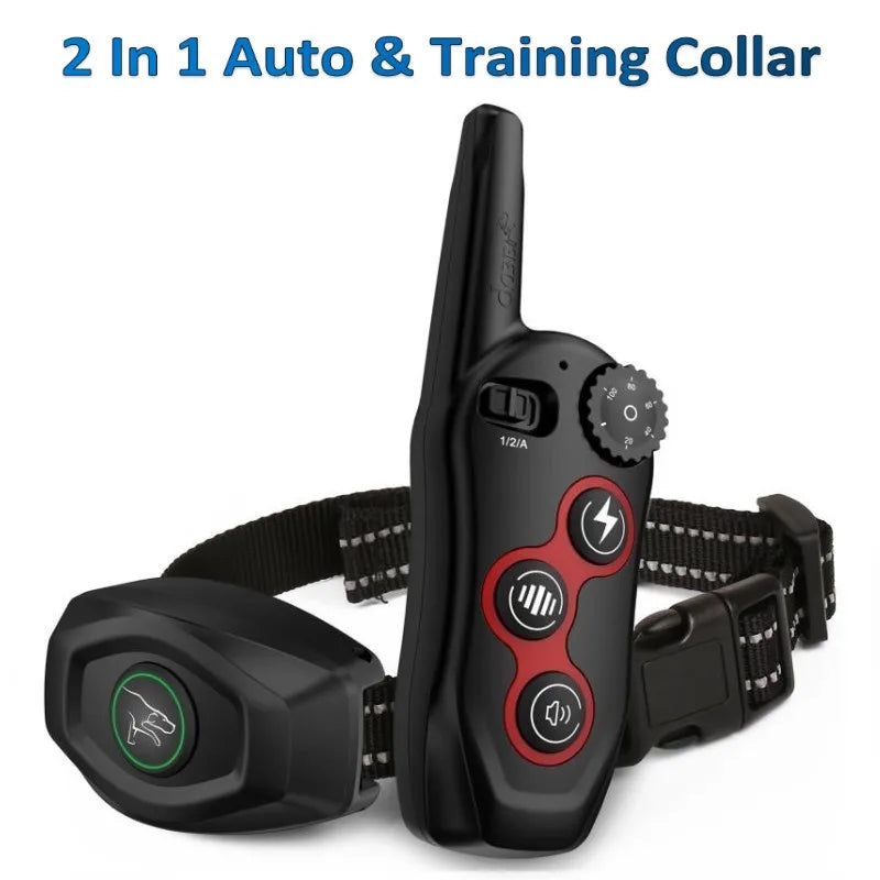 2 In 1 Pet Dog Training Collar & Automatic Anti Bark