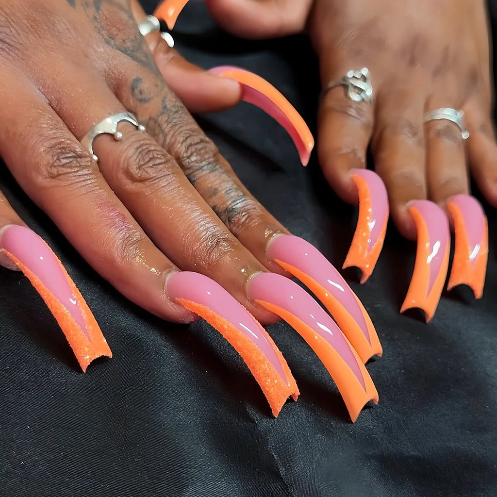 20pcs Curve Square Press on Nails
